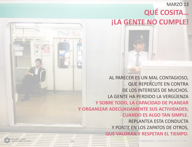 Qué cosita... ¡la gente no cumple!
